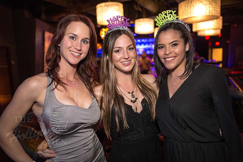 3 ladies celebrate birthday party at The Hollywood Men