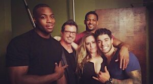 backstage with ricky, scott, houston, victor and female