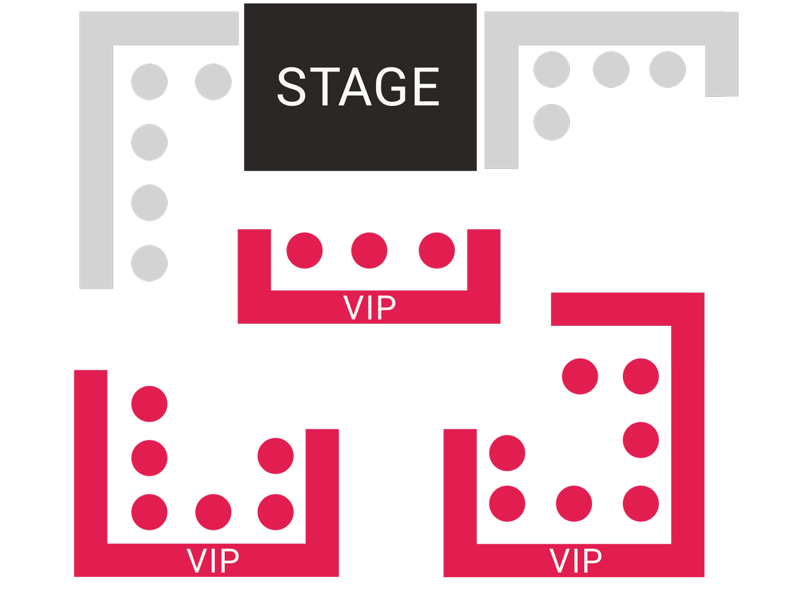 VIP seating chart at Dragonfly Hollywood